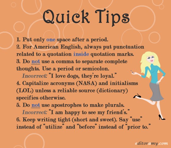 Quick proofreading tips